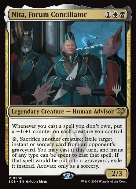 Nita, Forum Conciliator, Magic card PSOS 206p — Secrets of Strixhaven Promos set