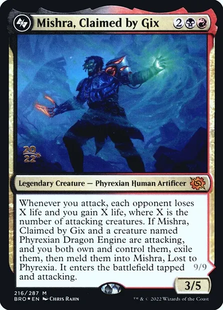 Mishra, Claimed by Gix, Magic card PBRO 216s — The Brothers' War Promos set