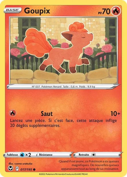Goupix, carte Pokémon SIT 017 — extension Tempête Argentée
