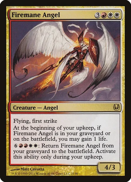 Firemane Angel, Magic card DDH 21 — Duel Decks: Ajani vs. Nicol Bolas set