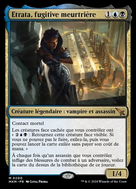 Etrata, fugitive meurtrière, carte Magic MKM 200 — extension Murders at Karlov Manor
