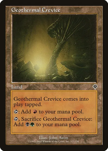 Geothermal Crevice, Magic card INV 323 — Invasion set