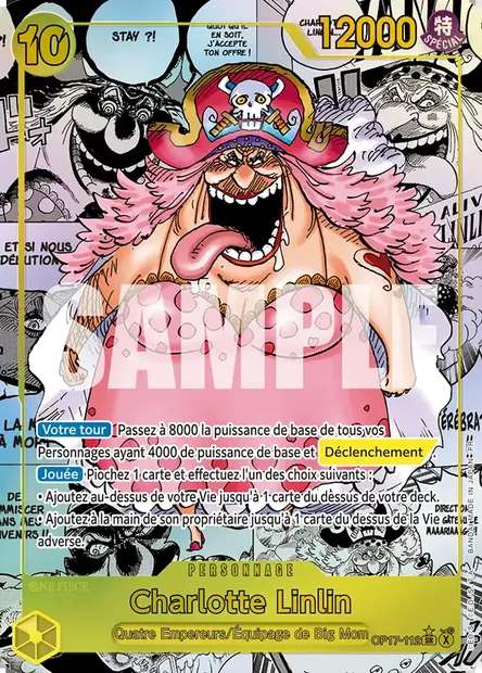Charlotte Linlin, carte One Piece OP17-112 — extension LES GUERRIERS LES PLUS PUISSANTS AU MONDE