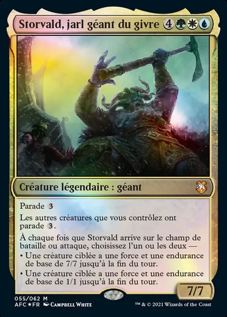 Storvald, jarl géant du givre, carte Magic AFC 55 — extension Forgotten Realms Commander