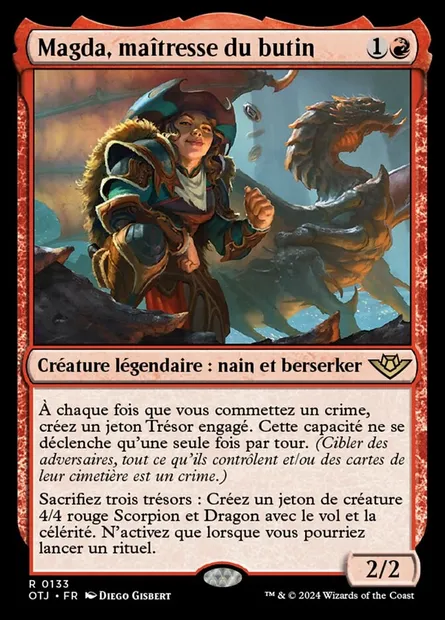 Magda, maîtresse du butin, carte Magic OTJ 133 — extension Outlaws of Thunder Junction