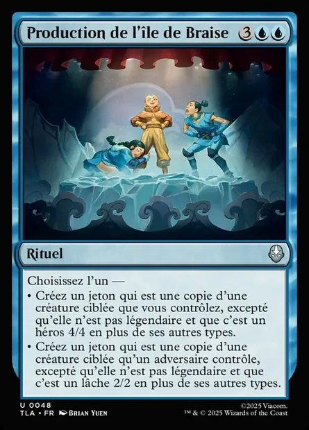 Production de l'île de Braise, carte Magic TLA 48 — extension Avatar: The Last Airbender
