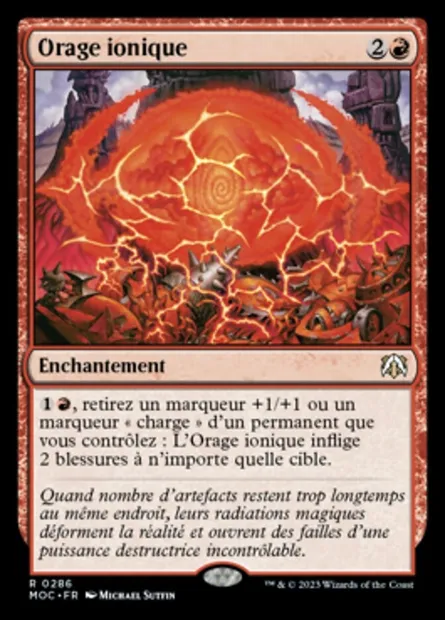 Orage ionique, carte Magic MOC 286 — extension March of the Machine Commander
