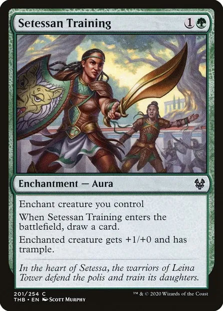 Setessan Training, Magic card THB 201 — Theros Beyond Death set