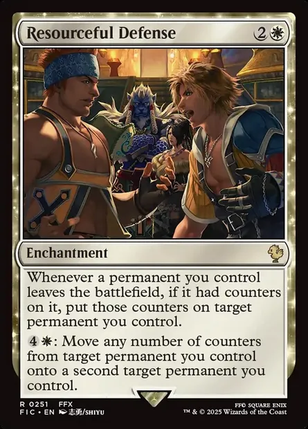 Resourceful Defense, Magic card FIC 251 — Final Fantasy Commander set