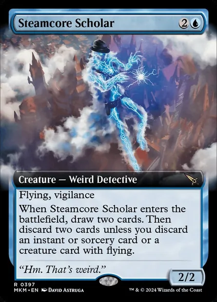 Steamcore Scholar, Magic card MKM 397 — Murders at Karlov Manor set