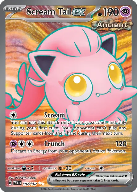 Scream Tail ex, Pokémon card TWM 197 — Twilight Masquerade set