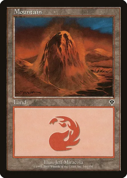 Montagne, carte Magic INV 344 — extension Invasion