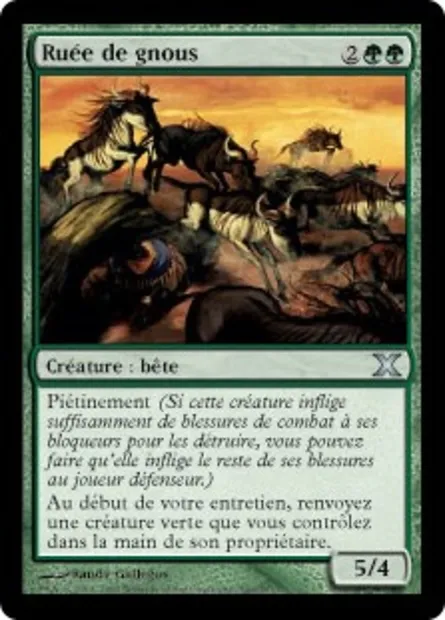 Ruée de gnous, carte Magic 10E 300 — extension Dixième édition