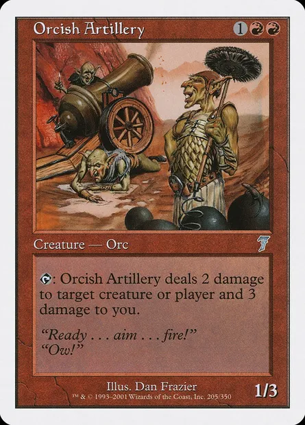 Orcish Artillery, Magic card 7ED 205 — Seventh Edition set