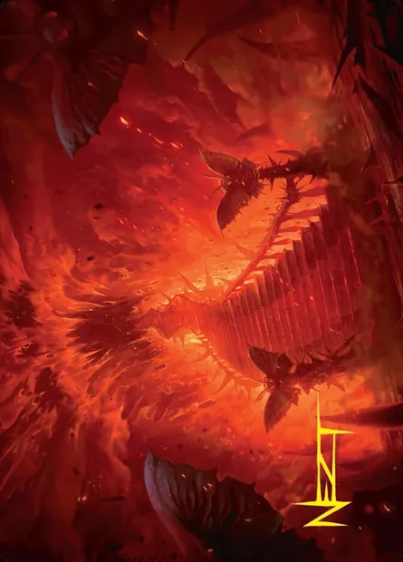 Mountain // Mountain, Magic card ADSK 30 — Duskmourn: House of Horror Art Series set