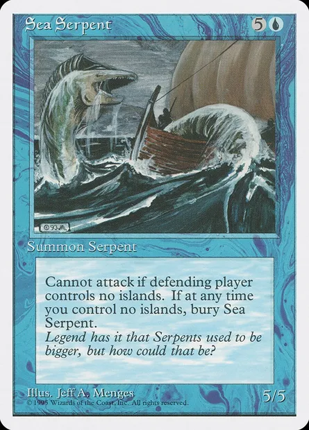 Sea Serpent, Magic card 4ED 98 — Fourth Edition set