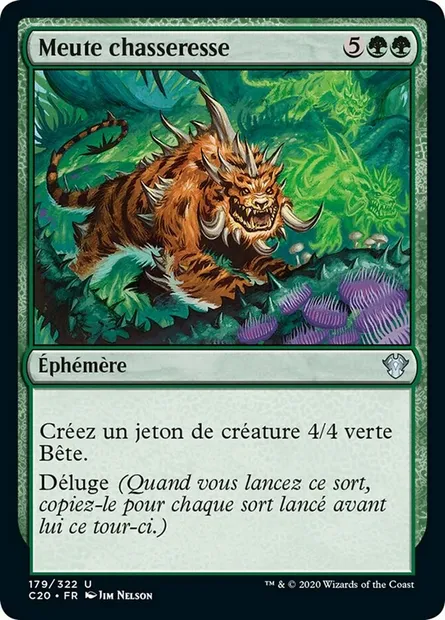 Meute chasseresse, carte Magic C20 179 — extension Commander 2020
