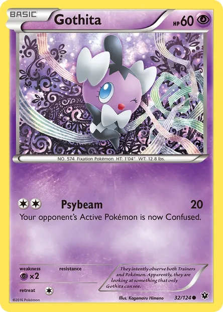 Gothita, Pokémon card FCO 32 — Fates Collide set