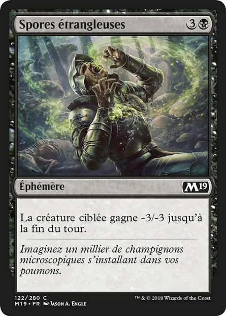 Spores étrangleuses, carte Magic M19 122 — extension Core Set 2019