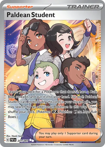 Paldean Student, Pokémon card PAF 231 — Paldean Fates set