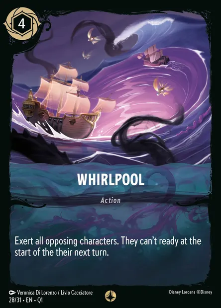 Whirlpool, Disney Lorcana card Q1-028 — Illumineer's Quest: Deep Trouble set