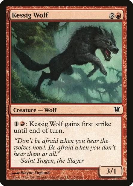 Kessig Wolf, Magic card ISD 151 — Innistrad set