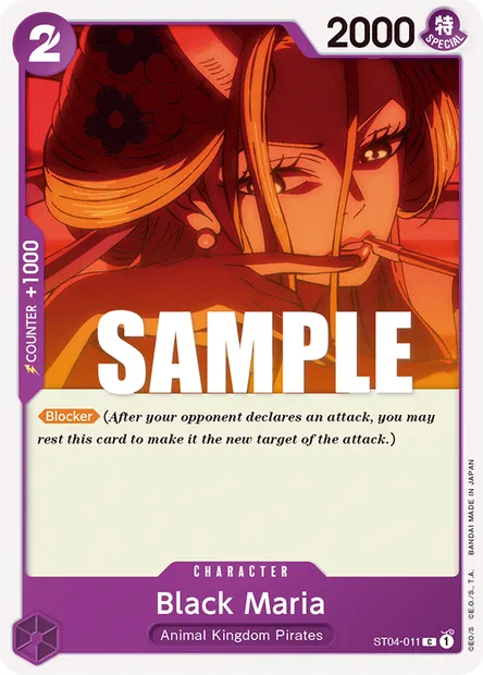 Black Maria, carte One Piece ST04-011 — extension Animal Kingdom Pirates
