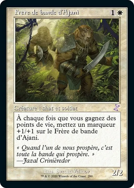 Frère de bande d'Ajani, carte Magic TSR 290 — extension Spirale Temporelle Remastered