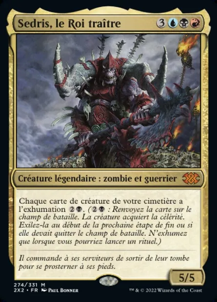 Sedris, le Roi traître, carte Magic 2X2 274 — extension Double Masters 2022