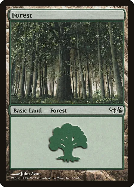 Forest, Magic card DD1 30 — Duel Decks: Elves vs. Goblins set