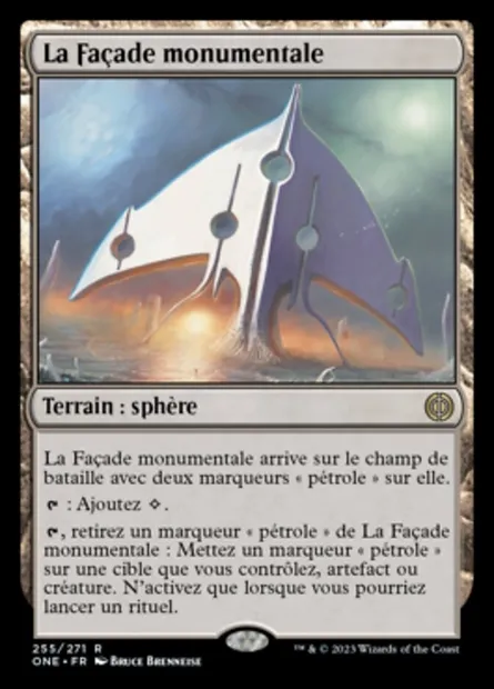 La Façade monumentale, carte Magic ONE 255 — extension Tous Phyrexians