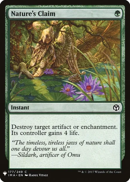 Nature's Claim, Magic card PLST IMA-177 — The List set
