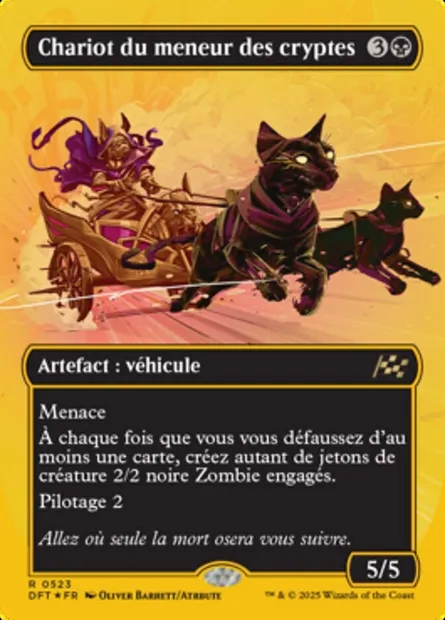 Chariot du meneur des cryptes, carte Magic DFT 523 — extension Aetherdrift