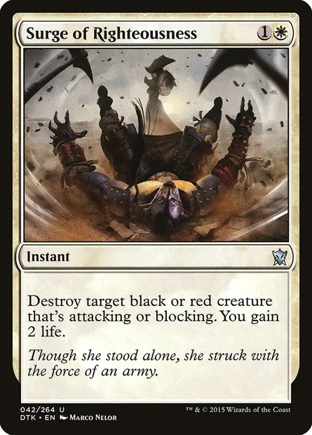 Surge of Righteousness, Magic card DTK 42 — Dragons of Tarkir set