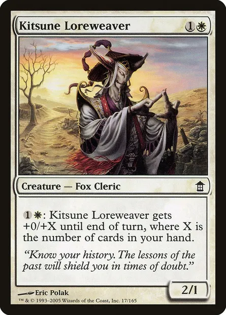 Kitsune Loreweaver, Magic card SOK 17 — Saviors of Kamigawa set