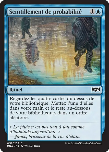 Scintillement de probabilité, carte Magic RNA 51 — extension L'allégeance de Ravnica