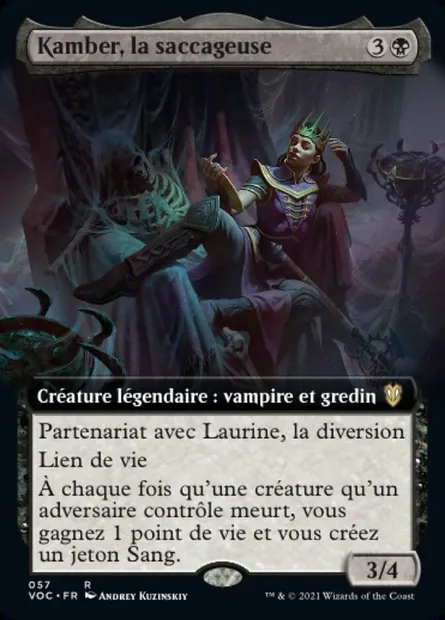 Kamber, la saccageuse, carte Magic VOC 57 — extension Crimson Vow Commander