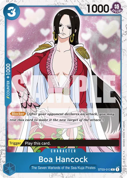 Boa Hancock, One Piece card ST03-013 — The Seven Warlords of the Sea set