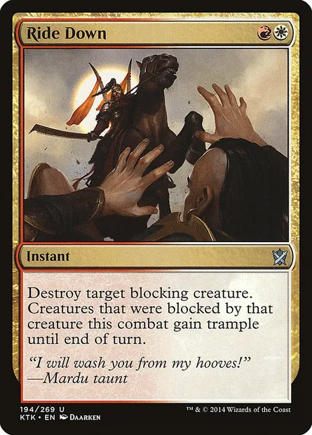 Ride Down, Magic card KTK 194 — Khans of Tarkir set