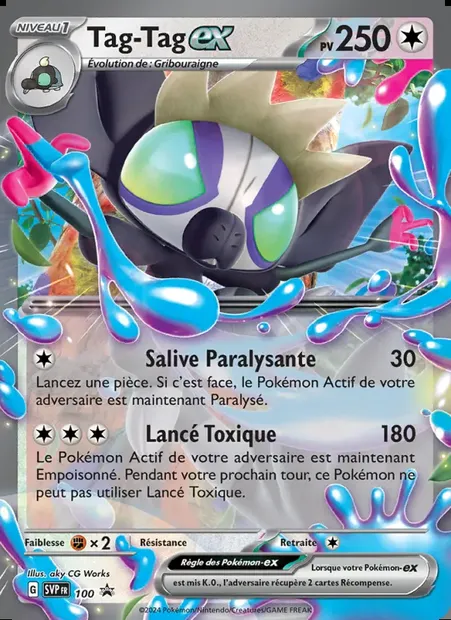 Tag-Tag-ex, carte Pokémon PR-SV 100 — extension SVP Black Star Promos