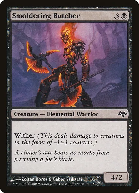 Smoldering Butcher, Magic card EVE 42 — Eventide set