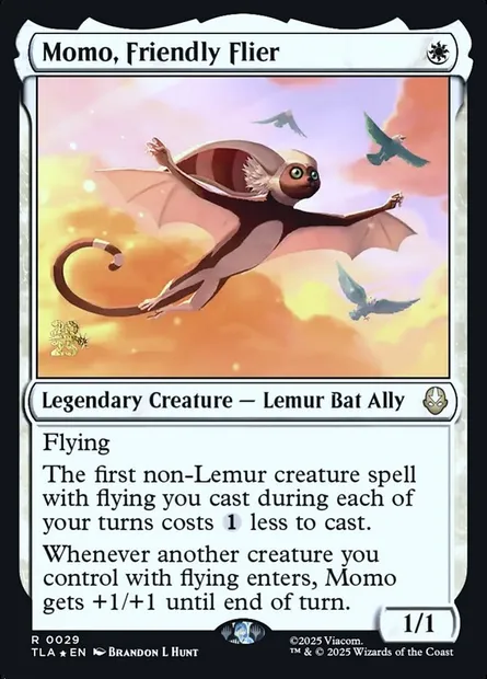 Momo, volant amical, carte Magic PTLA 29s — extension Avatar: The Last Airbender Promos