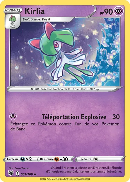 Kirlia, carte Pokémon ASR 061 — extension Astres Radieux