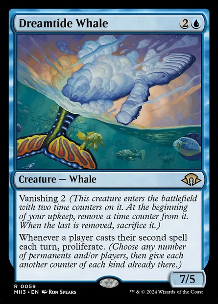 Dreamtide Whale, Magic card MH3 59 — Modern Horizons 3 set