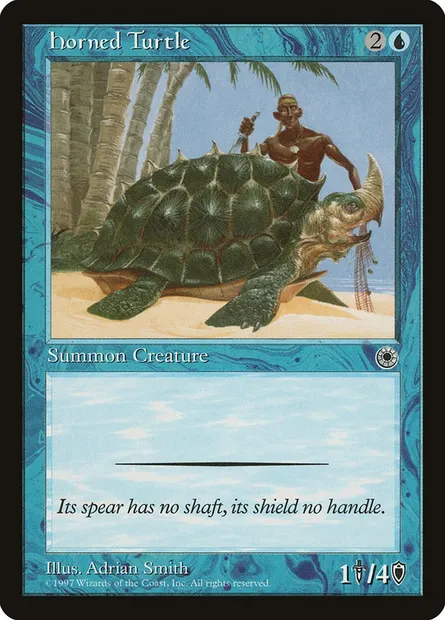 Horned Turtle, Magic card POR 57 — Portal set