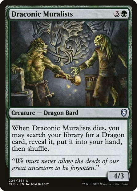 Draconic Muralists, Magic card CLB 224 — Commander Legends: Battle for Baldur's Gate set