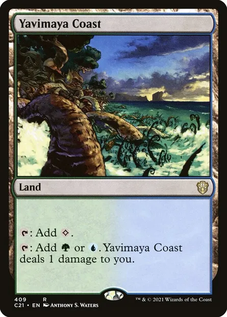 Yavimaya Coast, Magic card C21 409 — Commander 2021 set