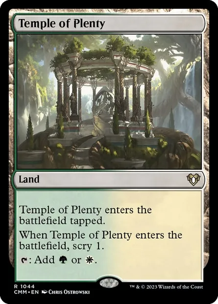 Temple of Plenty, Magic card CMM 1044 — Commander Masters set