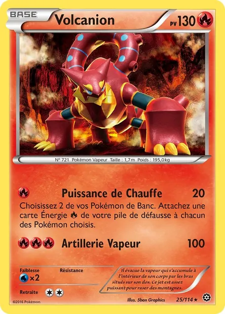 Volcanion, carte Pokémon STS 25 — extension Offensive Vapeur