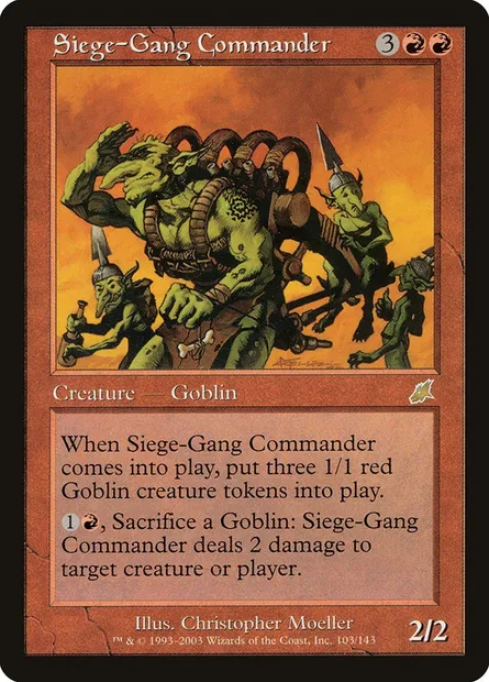 Siege-Gang Commander, Magic card SCG 103 — Scourge set